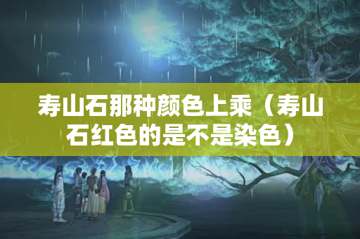 寿山石那种颜色上乘（寿山石红色的是不是染色）