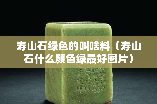 寿山石绿色的叫啥料（寿山石什么颜色绿最好图片）