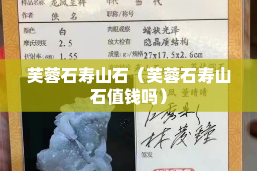 芙蓉石寿山石（芙蓉石寿山石值钱吗）