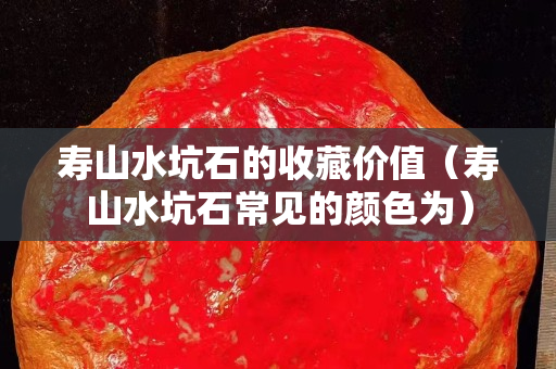 寿山水坑石的收藏价值（寿山水坑石常见的颜色为）