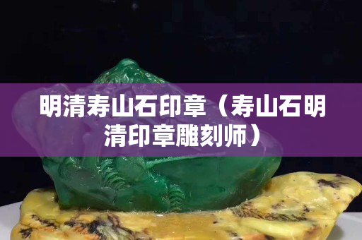 明清寿山石印章（寿山石明清印章雕刻师）