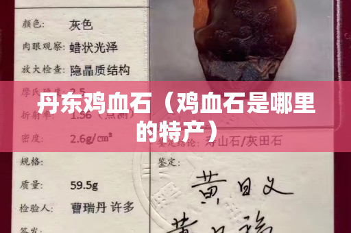 丹东鸡血石（鸡血石是哪里的特产）
