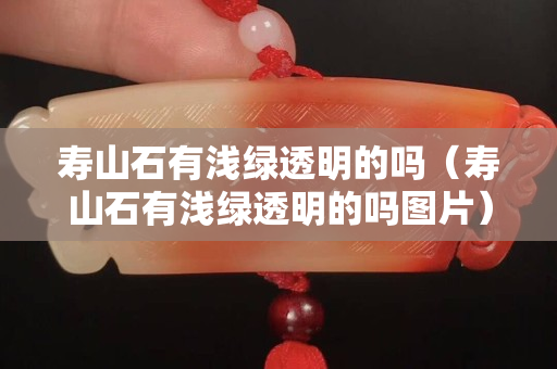 寿山石有浅绿透明的吗（寿山石有浅绿透明的吗图片）