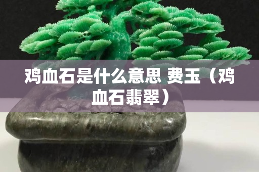 鸡血石是什么意思 费玉（鸡血石翡翠）