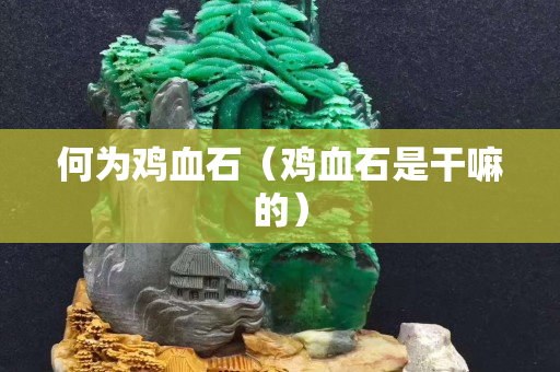 何为鸡血石（鸡血石是干嘛的）