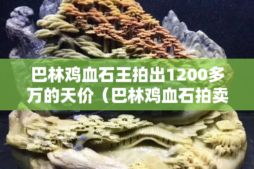 巴林鸡血石王拍出1200多万的天价（巴林鸡血石拍卖视频）