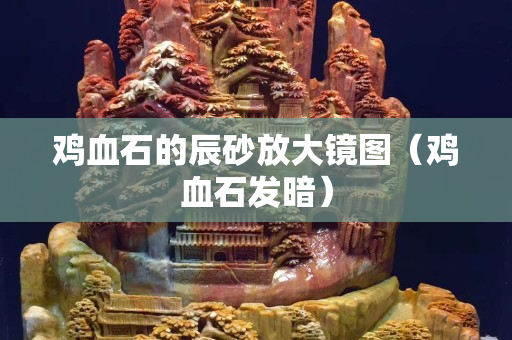 鸡血石的辰砂放大镜图（鸡血石发暗）