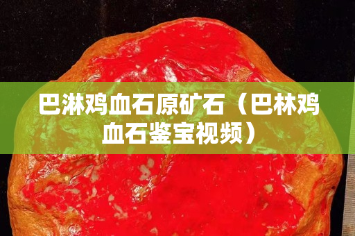 巴淋鸡血石原矿石（巴林鸡血石鉴宝视频）