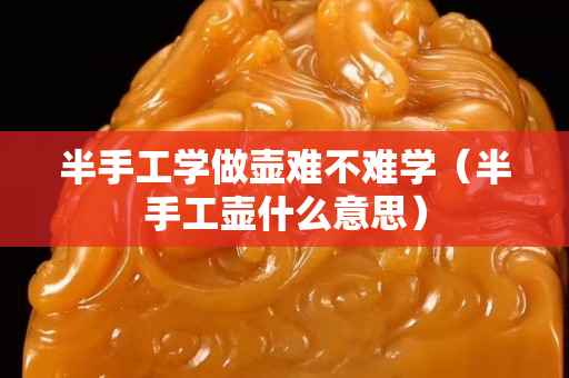 半手工学做壶难不难学（半手工壶什么意思）