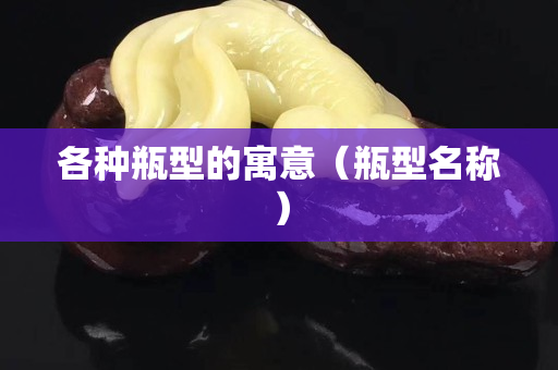 各种瓶型的寓意（瓶型名称）