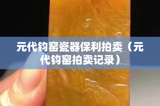 元代钧窑瓷器保利拍卖（元代钧窑拍卖记录）