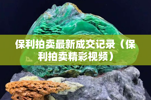 保利拍卖最新成交记录（保利拍卖精彩视频）