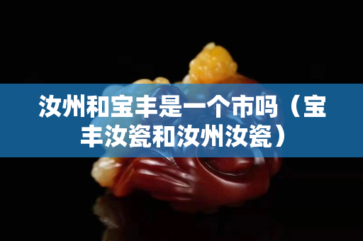 汝州和宝丰是一个市吗（宝丰汝瓷和汝州汝瓷）