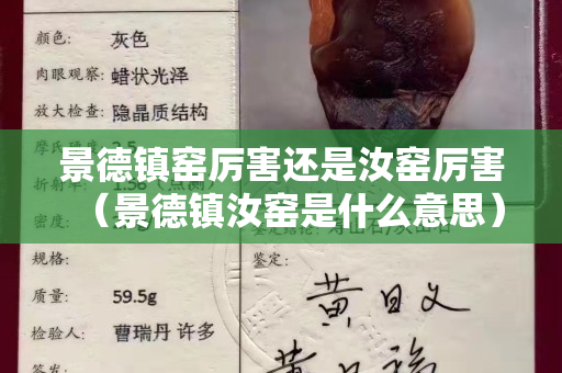 景德镇窑厉害还是汝窑厉害（景德镇汝窑是什么意思）
