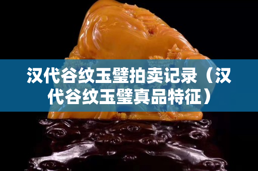 汉代谷纹玉璧拍卖记录（汉代谷纹玉璧真品特征）