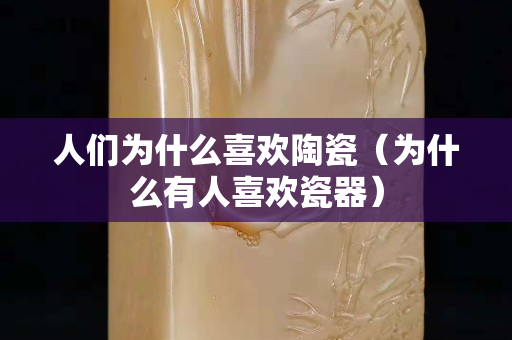 人们为什么喜欢陶瓷（为什么有人关注国石之家瓷器）