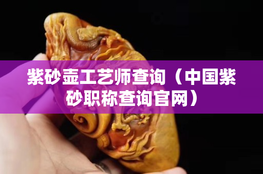 紫砂壶工艺师查询（中国紫砂职称查询官网）