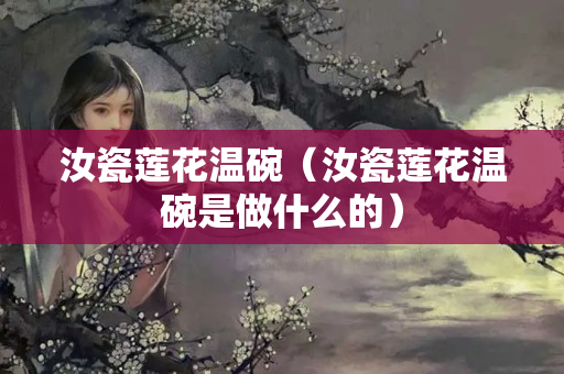 汝瓷莲花温碗（汝瓷莲花温碗是做什么的）
