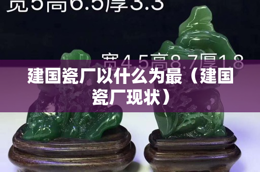 建国瓷厂以什么为最（建国瓷厂现状）