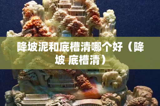 降坡泥和底槽清哪个好（降坡 底槽清）