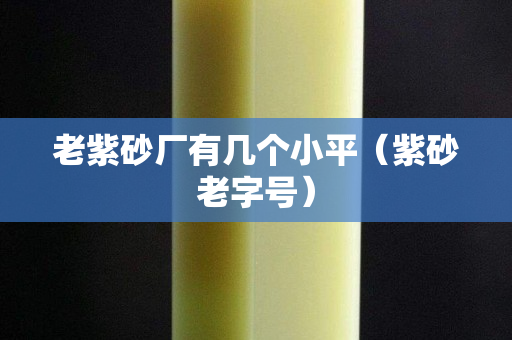 老紫砂厂有几个小平（紫砂老字号）