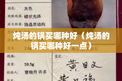 炖汤的锅买哪种好（炖汤的锅买哪种好一点）
