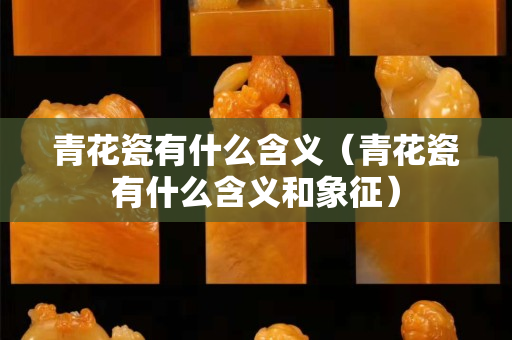 青花瓷有什么含义（青花瓷有什么含义和象征）