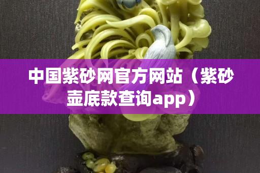 中国紫砂网官方网站（紫砂壶底款查询app）