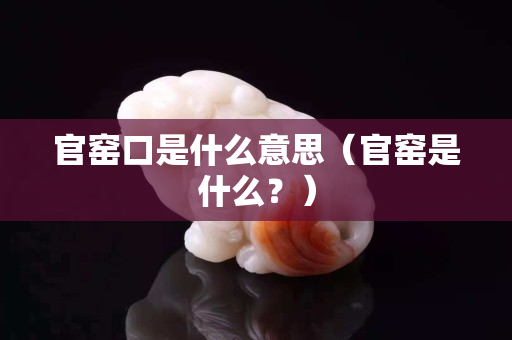官窑口是什么意思（官窑是什么？）