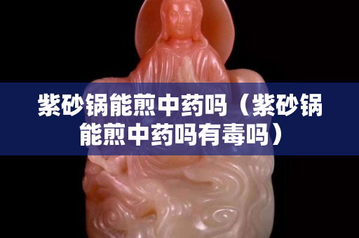 紫砂锅能煎中药吗（紫砂锅能煎中药吗有毒吗）