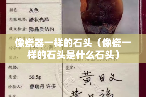 像瓷器一样的石头（像瓷一样的石头是什么石头）