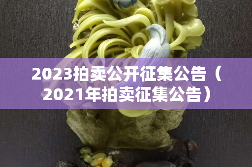 2023拍卖公开征集公告（2021年拍卖征集公告）