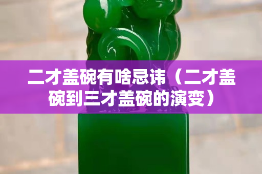 二才盖碗有啥忌讳（二才盖碗到三才盖碗的演变）