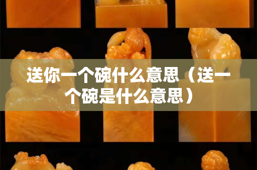 送你一个碗什么意思（送一个碗是什么意思）