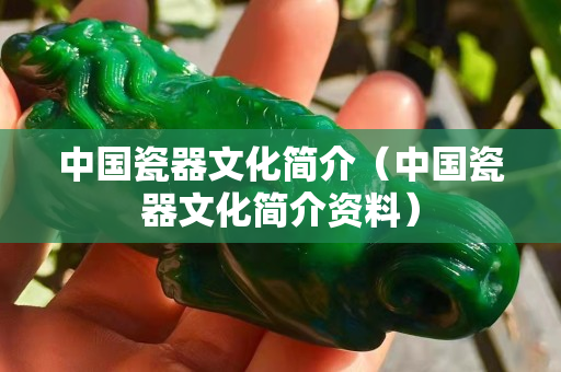 中国瓷器文化简介（中国瓷器文化简介资料）