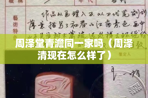 周泽堂青澹同一家吗（周泽清现在怎么样了）