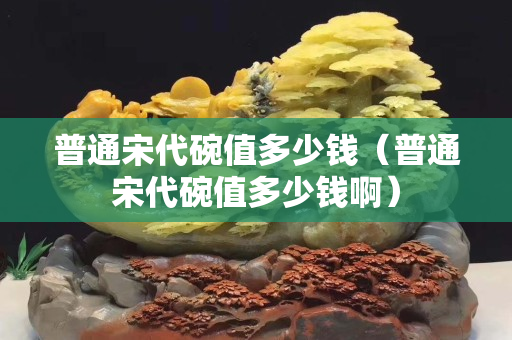 普通宋代碗值多少钱（普通宋代碗值多少钱啊）