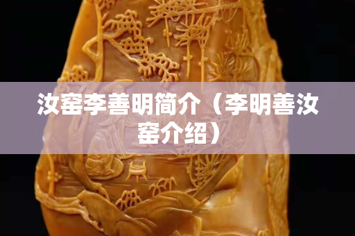 汝窑李善明简介（李明善汝窑介绍）