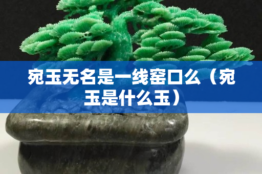 宛玉无名是一线窑口么（宛玉是什么玉）