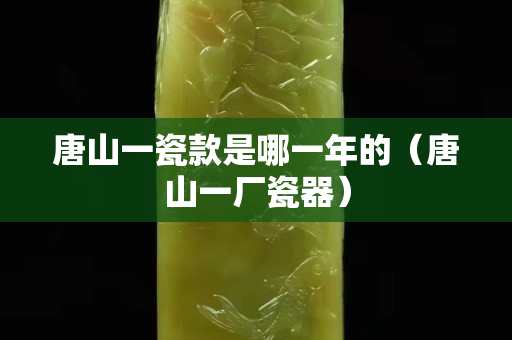 唐山一瓷款是哪一年的（唐山一厂瓷器）