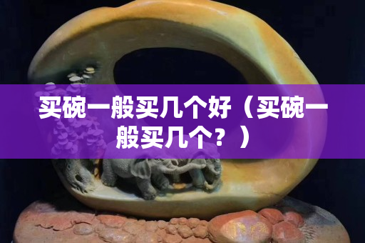 买碗一般买几个好（买碗一般买几个？）