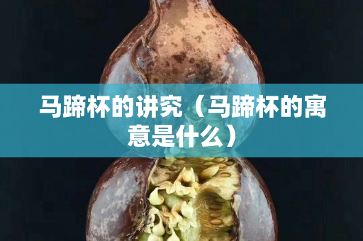 马蹄杯的讲究（马蹄杯的寓意是什么）