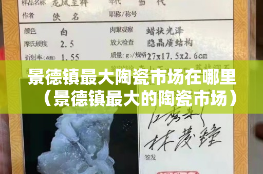 景德镇最大陶瓷市场在哪里（景德镇最大的陶瓷市场）