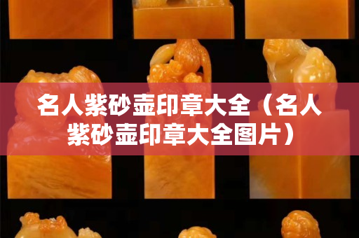 名人紫砂壶印章大全（名人紫砂壶印章大全图片）