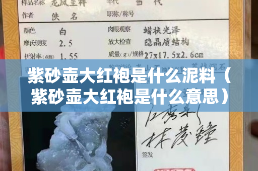 紫砂壶大红袍是什么泥料（紫砂壶大红袍是什么意思）