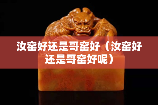 汝窑好还是哥窑好（汝窑好还是哥窑好呢）