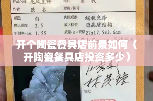 开个陶瓷餐具店前景如何（开陶瓷餐具店投资多少）