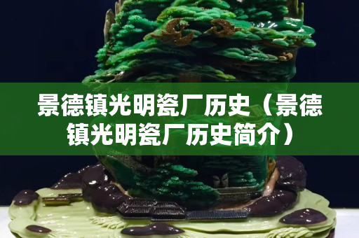 景德镇光明瓷厂历史（景德镇光明瓷厂历史简介）