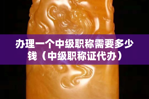 办理一个中级职称需要多少钱（中级职称证代办）