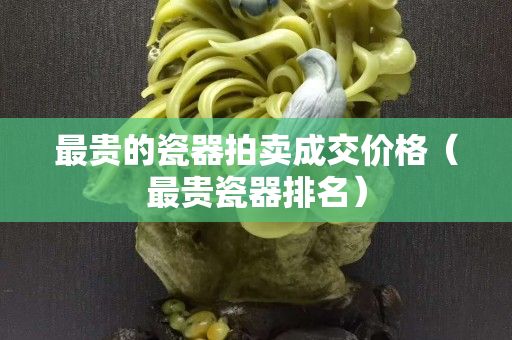最贵的瓷器拍卖成交价格（最贵瓷器排名）